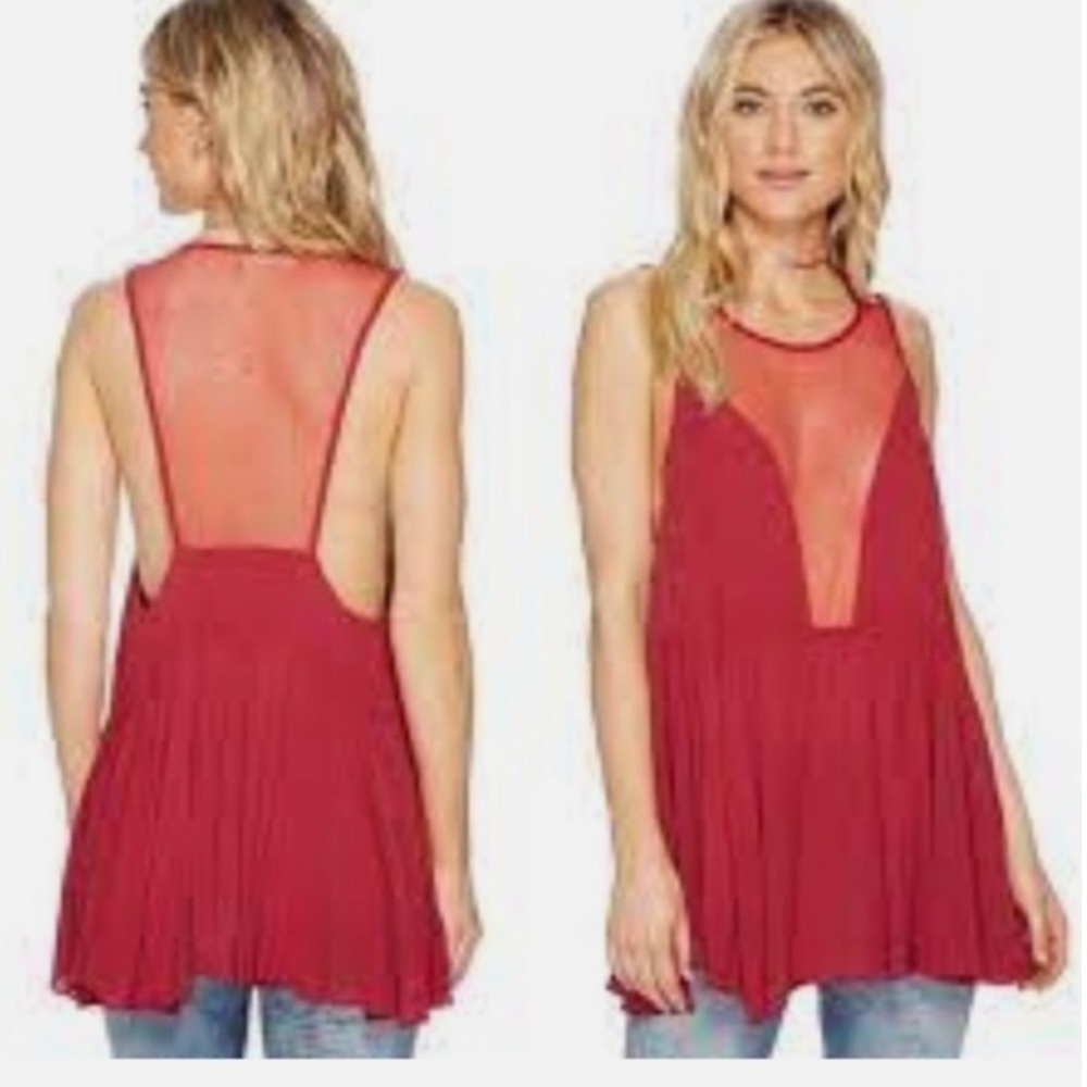 Free People Mesh Top